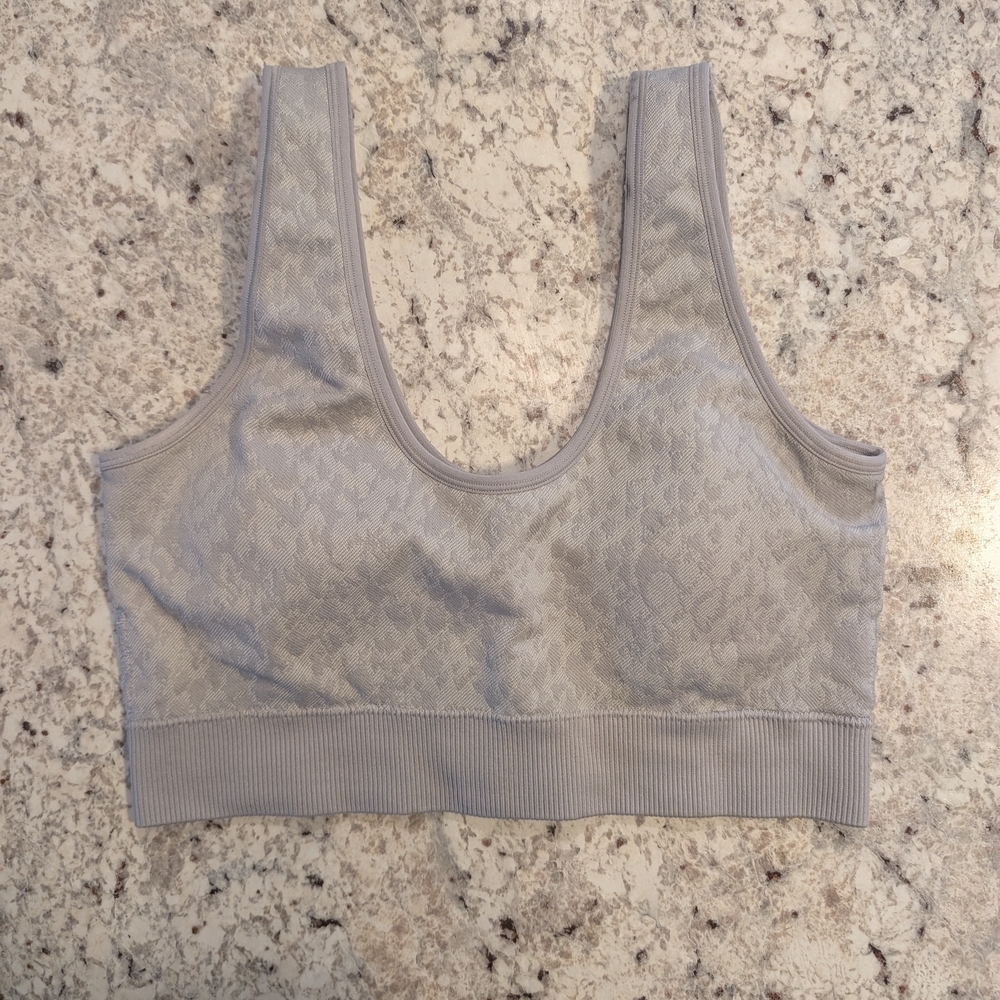 Offline By Aerie Gray Print Sports Bra Size M
